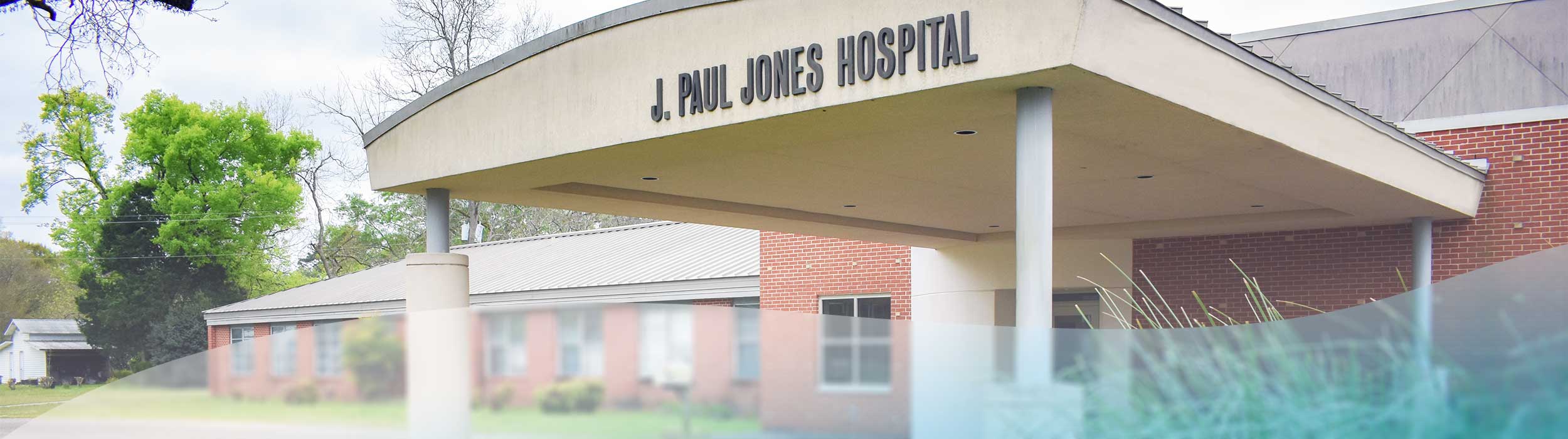 J. Paul Jones Homepage Sliding Image of Front of Hospital